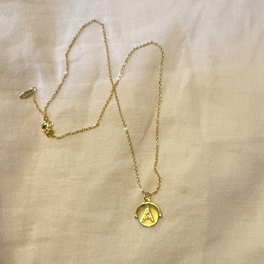 Gold Letter “A” Pendant Necklace